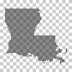 Obraz premium Louisiana map shape, united states of america. Flat concept icon symbol vector illustration