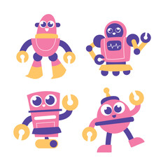 Colorful Cute Robot Collections