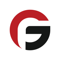 letter G F logo icon - obrazy, fototapety, plakaty