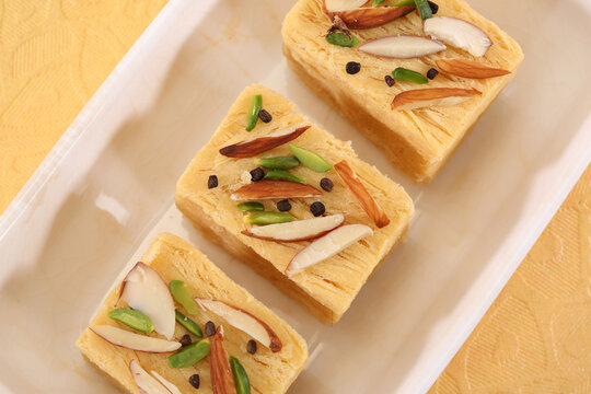 Dodha Barfi or Doda barfi, Prepaired with sprouted wheat, Indian Trational Sweet