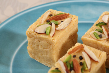 Dodha Barfi or Doda barfi, Prepaired with sprouted wheat, Indian Trational Sweet