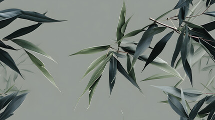 Bamboo leaves pattern High-definition, seamless texture