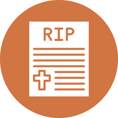 Death Certificate Icon Style