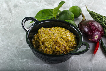 Indian cuisine - pork masala sauce