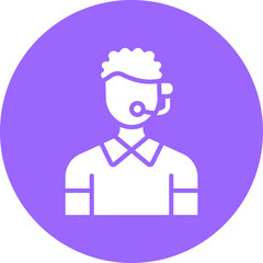 Customer Service Agent Icon Style