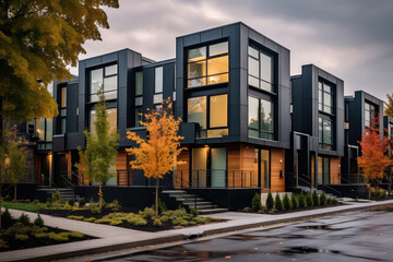 Stylish townhouses, contemporary homes set in the heart of the city. These private residences redefine urban living, offering a glimpse into the world of real estate architecture.