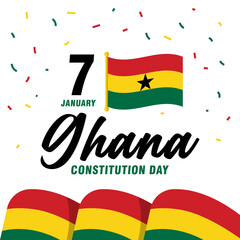 Happy Ghana Constitution Day illustration vector background. Vector eps 10