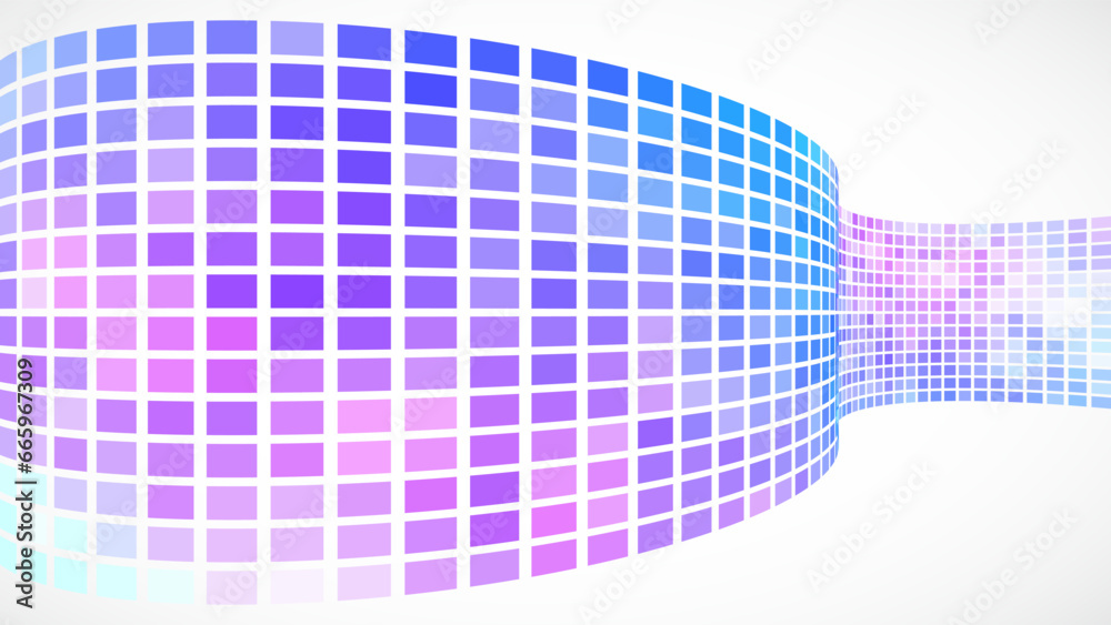 Aufkleber abstract retro background. waves are made of squares. pixel art vector illustration.