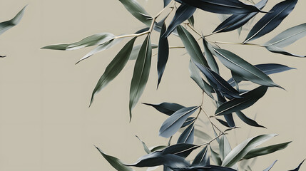 Bamboo leaves pattern High-definition, seamless texture