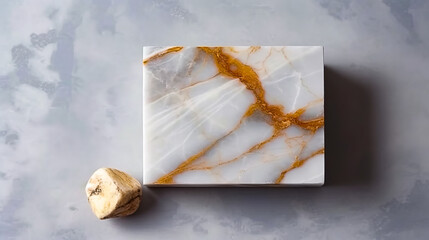 Mockup greeting card for congratulations or invitations based on natural minerals with space for text.