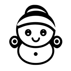 Festive Snowman Vector Illustration for Winter Holidays, Perfect for Christmas Cards, Holiday Decorations, and Winter-Themed Projects - Cute, Smiling Snowman Character in Red Scarf and Top Hat