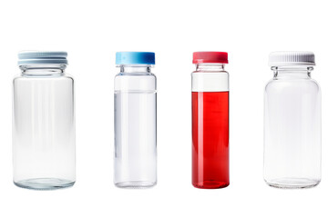 Medical Empty Bottle On White Transparent Background