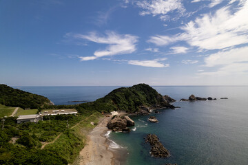 Fototapeta na wymiar 三重県伊勢志摩の離島「神島」」古里の浜