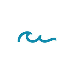 water wave logo, beach waves, sea, vector design