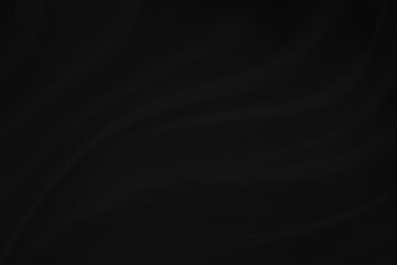 Black Fabric or cloth smooth wave for abstract background, wallpaper and texture.