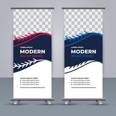 professional modern vector business roll up banner template design