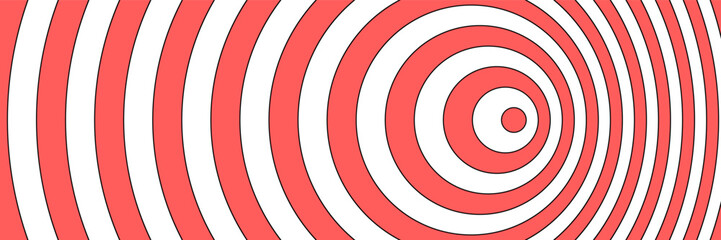 Obraz premium Christmas cartoon style background. Vector abstract swirl, vortex backdrop. Candy cane, lollipop pattern. Long horizontal banner.