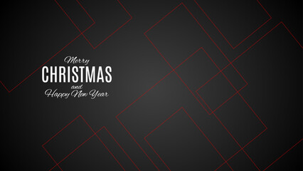 Merry Christmas and Happy New Year background, greeting card, poster, holiday cover. beautiful modern flat line art style. Xmas decoration.