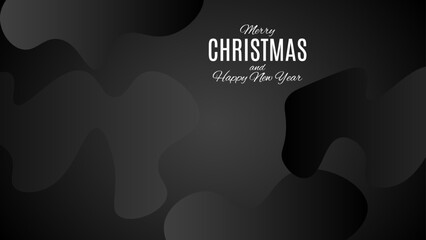 Merry Christmas and Happy New Year background, greeting card, poster, holiday cover. beautiful modern flat line art style. Xmas decoration.