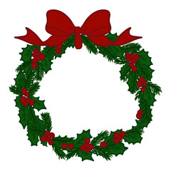 Holly Berries Christmas Wreath
