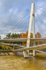 Obraz premium scenic view of Anhor Park bridge (Tashkent, Uzbekistan)