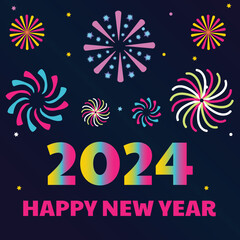 Happy new year post design and happy new year background