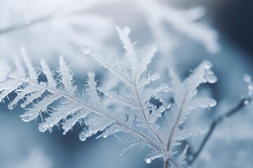 Macro photography of plants in frost.