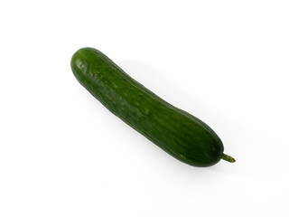 Organic cucumbers on a white background. Cucumbers close-up.