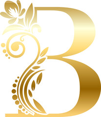 Fototapeta premium Gold Letter B