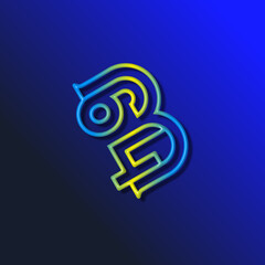 the logo consists of the letter B and number 64 combined. Outline and elegant.