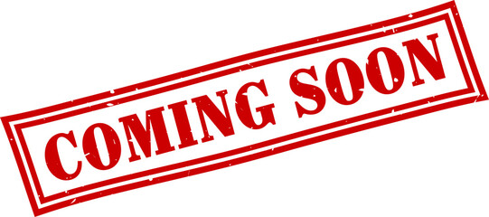 Coming soon square grunge rubber stamp
