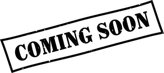 Coming soon square grunge rubber stamp
