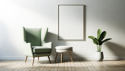 Photo of a modern living room featuring mid-century home interior design