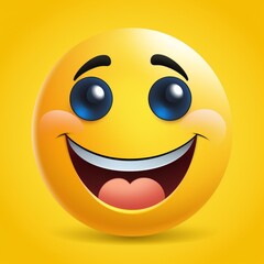 Fototapeta premium happy smiley face with smile generated by AI