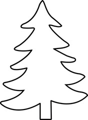 Obraz premium Christmas tree outline