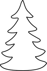 Christmas tree outline