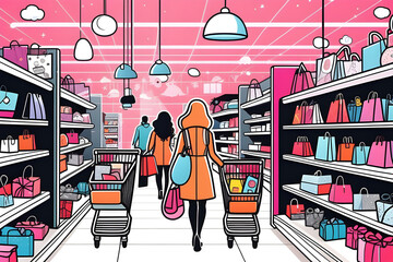 people shopping at the market