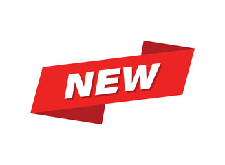 New banner icon in flat style. Arrivals shop vector illustration on isolated background. Fresh product sign business concept.