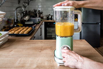 Electric vintage blender for make fruit juice