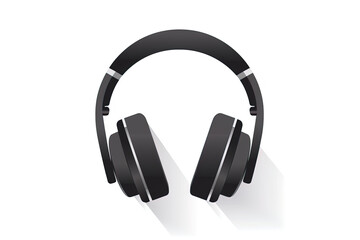 Fototapeta premium Headphones icon in flat design style vector Illustration