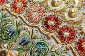 flower thread embroidery