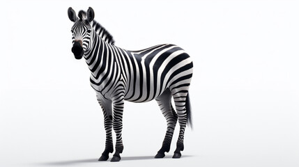 zebra isolated on white,zebra pattern black and white,generate AI