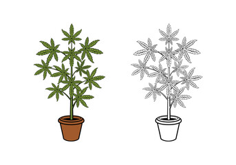Cannabis Tree Illustration vector eps format , suitable for your design needs, logo, illustration, animation, etc.