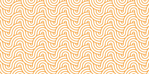 Abstract Pattern with wave lines brown sprial white scripts background. seamless scripts geomatics overlapping create retro line backdrop pattern background. Overlapping Pattern with Transform Effect.