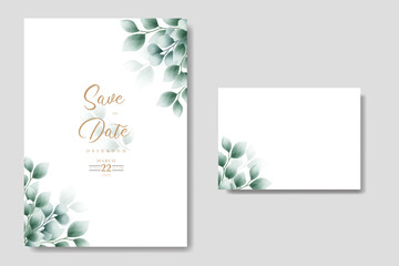 beautiful watercolor floral wedding card template  