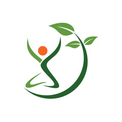 nature yoga logo icon