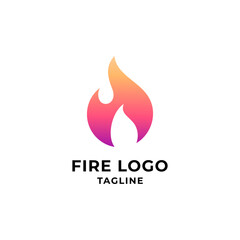Fire Flame Logo Design Vector