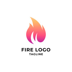 Fire Icon Logo Design Template