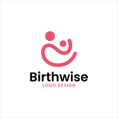 birthwise logo design , moms and child logo vector