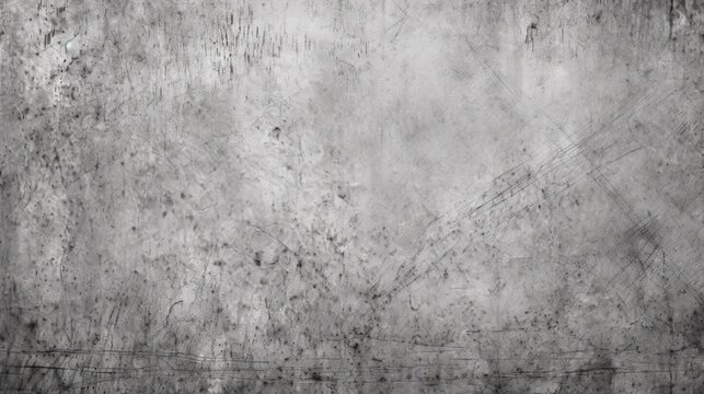 grunge texture on scratched metal gray scale.Generative AI